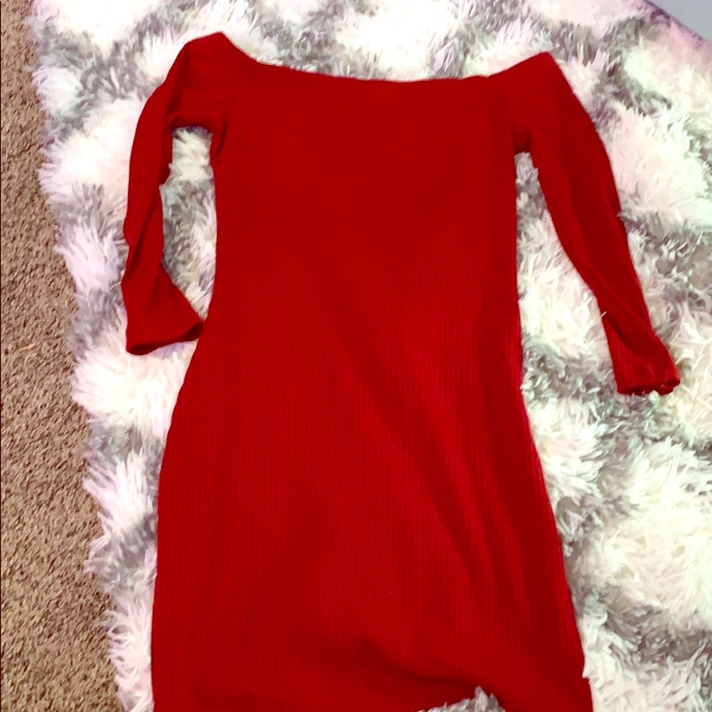 Red strapless dress that fits good with curves